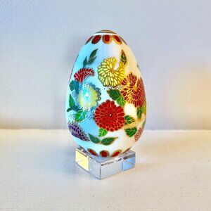 Satsuma Vintage Porcelain Floral and Gold Egg